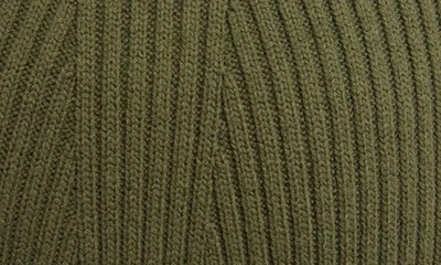 Shop Chloé Directional Rib Wool A-lline Skirt In 3f5-smoky Leaf