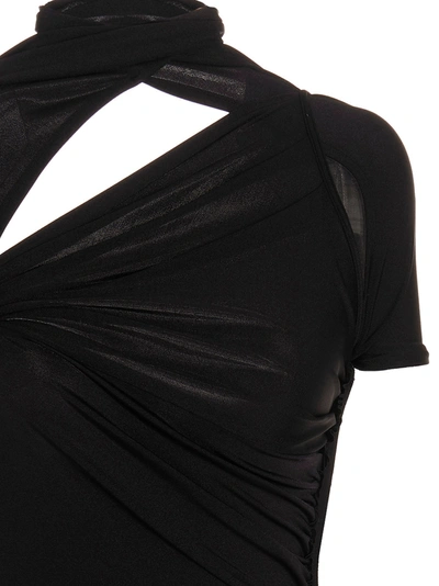 Shop Coperni 'asymmetric Draped Jersey' Dress
