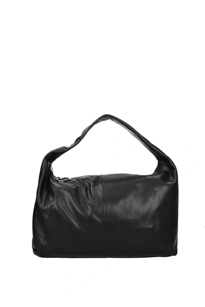 Shop Furla Handbags Ginger Leather Black