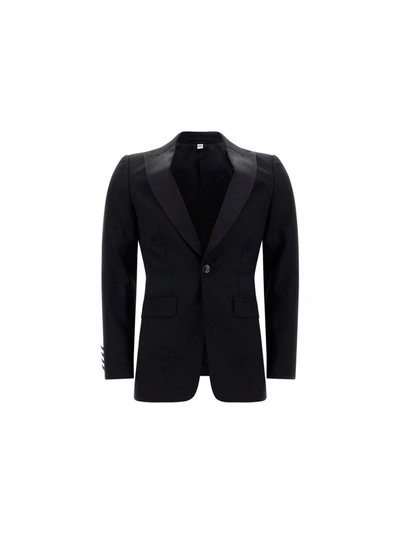 Shop Burberry Edinburgh Blazer Jacket In Black Ip Pattern