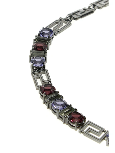 Shop Versace 'greca' Necklace In Multicolor