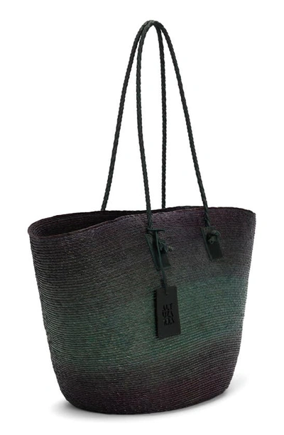 Shop Altuzarra Large Watermill Woven Palm Tote In Campo