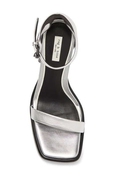 Shop Rag & Bone Matrix Platform Sandal In Silver