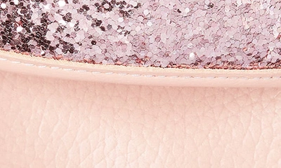 Stuart Weitzman Glitter Pool Slide Sandal In Peach Blush