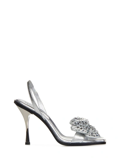 Shop Dsquared2 Holiday Party Sandals In Silver