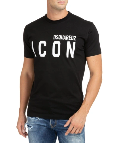 Shop Dsquared2 Icon Cotton T-shirt In Black