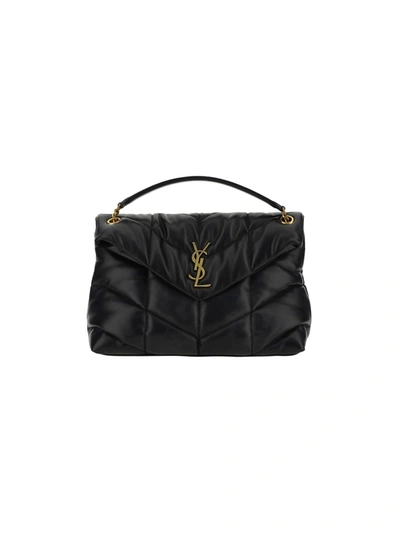 Shop Saint Laurent Medium Loulou Shoulder Bag In Nero
