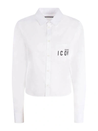 Shop Dsquared2 Shirt  Icon In Cotton In Bianco