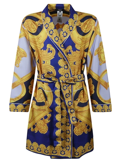 Versace Heritage Print Tie-waist Robe In Multicolor | ModeSens