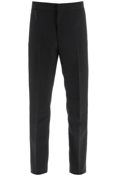 Shop Versace Wool And Mohair Tailored Trousers In Nero (black)