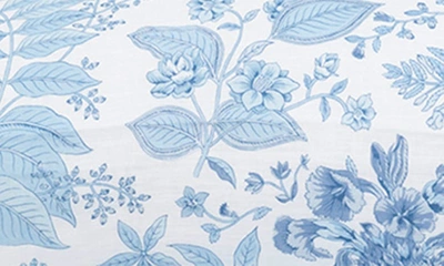 Matouk Pomegranate Linen Pillowcase In Porcelain Blue