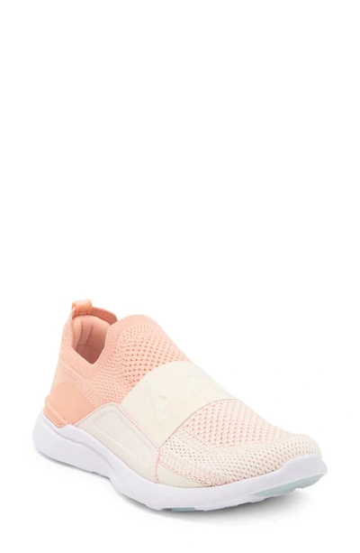 Shop Apl Athletic Propulsion Labs Techloom Bliss Knit Running Shoe In Blush / Sea Salt / White