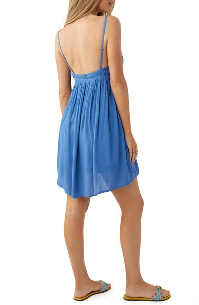 Shop O'neill Kenzie V-neck Minidress In Classic Blue