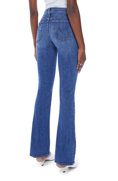 Mother The Outside Mid Rise Bootcut Jeans In Dark And Stormy Night