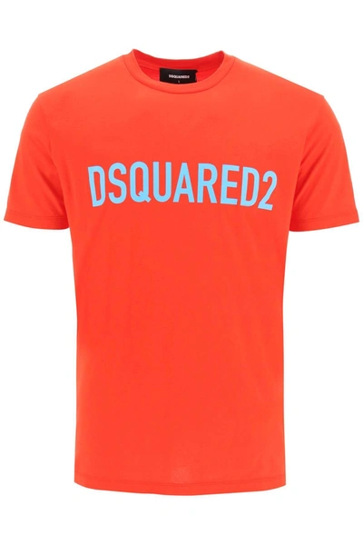 Shop Dsquared2 Cool Logo Print T-shirt In Scarlet Red (red)
