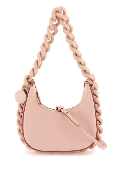 Shop Stella Mccartney Faux Leather Frayme Hobo Bag In Rose Pink (pink)