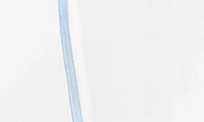 Shop Melange Home Percale Cotton Single Stripe Embroidered 4-piece Sheet Set In Medium Blue