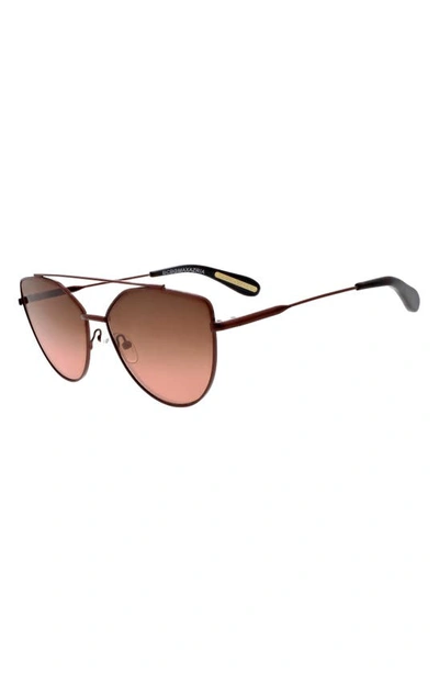 Shop Bcbg 60mm Metal Browline Cat Eye Sunglasses In Demi