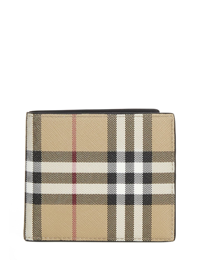 Shop Burberry Buberry Wallet In Archive Beige