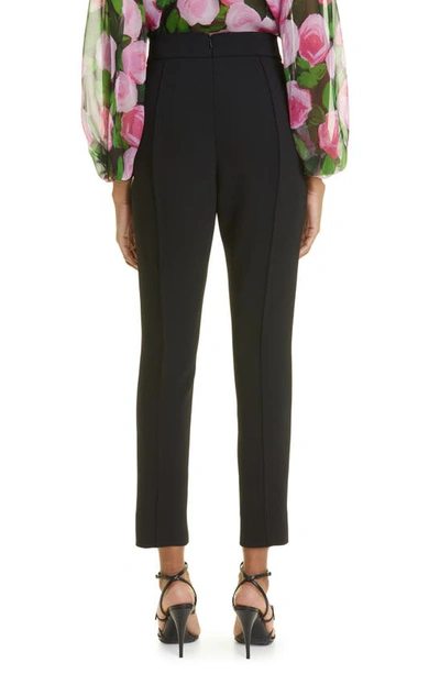 Shop Carolina Herrera High Waist Skinny Ankle Pants In Black