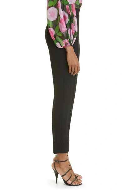 Shop Carolina Herrera High Waist Skinny Ankle Pants In Black