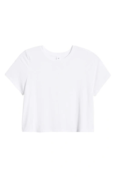 Shop Alo Yoga All Day Crop T-shirt In White