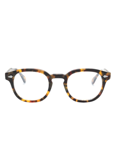 Shop Moscot Lemtosh Round-frame Sunglasses In Black