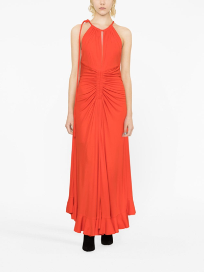 Shop Proenza Schouler Crepe Jersey Ruched Dress In Red