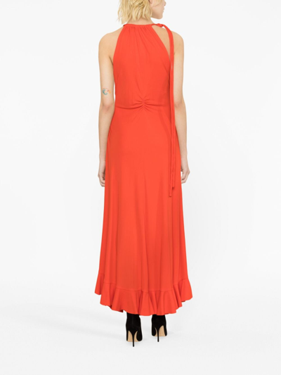 Shop Proenza Schouler Crepe Jersey Ruched Dress In Red