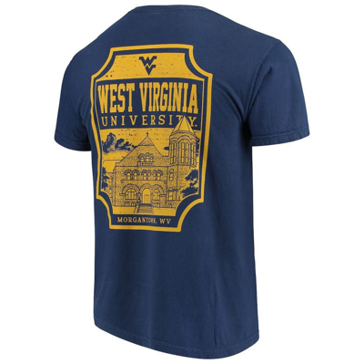 Shop Image One Navy West Virginia Mountaineers Comfort Colors Campus Icon T-shirt