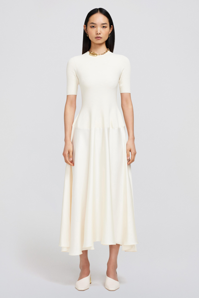 Shop Jonathan Simkhai Marionne Dress In Natural White