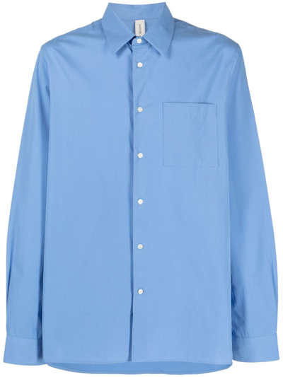 Shop Another Aspect 3.0 Organic-cotton Shirt In Blue