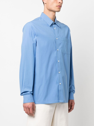 Shop Another Aspect 3.0 Organic-cotton Shirt In Blue