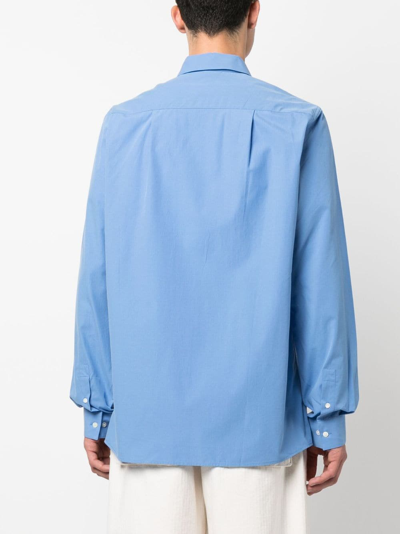 Shop Another Aspect 3.0 Organic-cotton Shirt In Blue