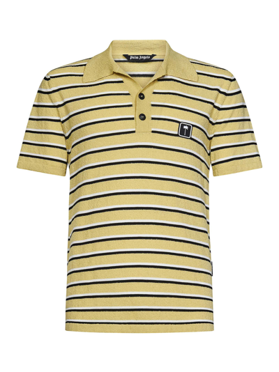 Shop Palm Angels Polo Shirt In Yellow