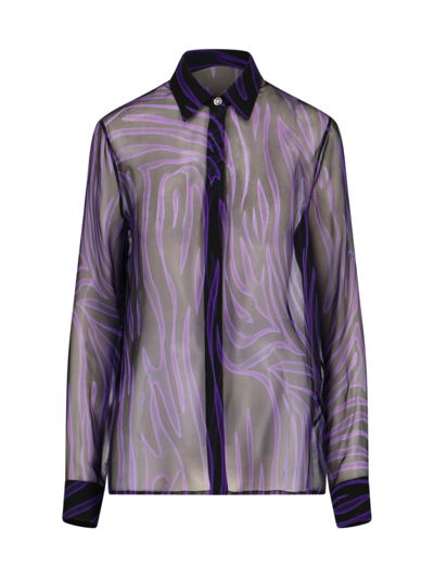Shop Versace Shirt In Violet