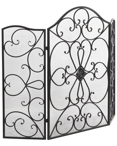 Peyton Lane Traditional Fireplace Screen In Black