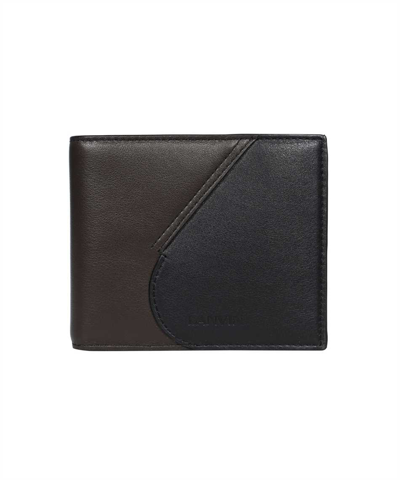 Shop Lanvin Hobo Tie Leather Card Holder In Brown