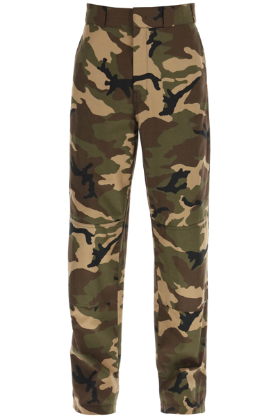 Shop Palm Angels Camouflage Workpants In Multi-colored