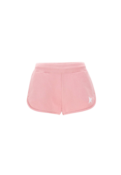 Shop Golden Goose Star Diana Cotton Shorts In Pink
