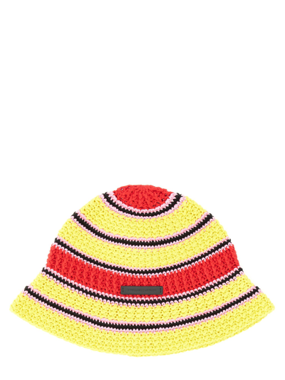 Shop Stella Mccartney Crochet Bucket Hat In Multicolor
