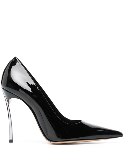 Shop Casadei Superblade 100mm Pointed-toe Pumps In Black