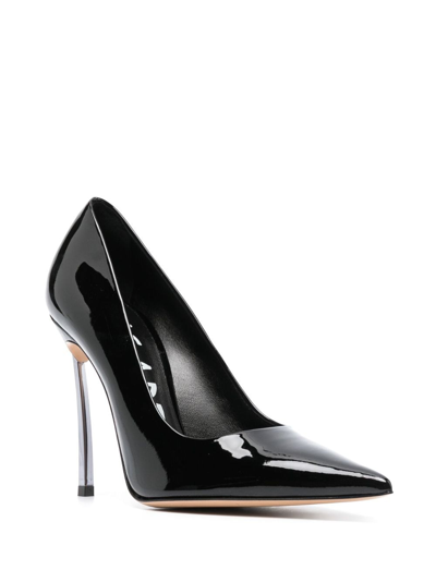 Shop Casadei Superblade 100mm Pointed-toe Pumps In Black