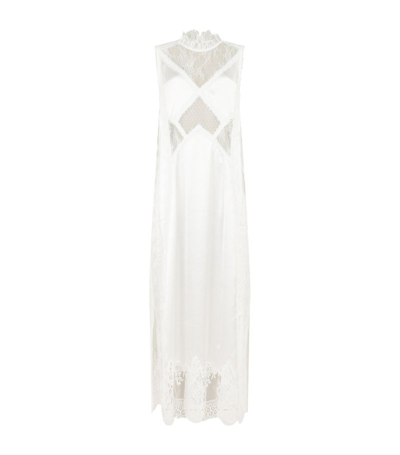 Shop Allsaints Lace Mila Midi Dress In White
