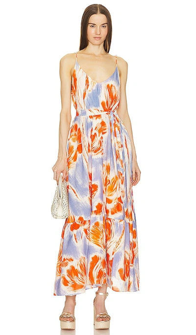 Essentiel Antwerp Demerald Dress In Light_blue_orange_off_white | ModeSens