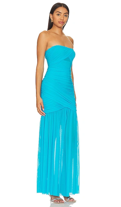 Shop Amanda Uprichard X Revolve Levi Gown In Tropical Turquoise