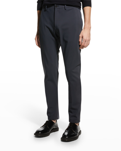 Theory Men's Zaine Precision Ponte Slim-straight Chino-style Pants In Blue