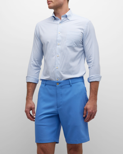 Shop Peter Millar Men's Hanford Performance Twill Sport Shirt In Cottage Blue