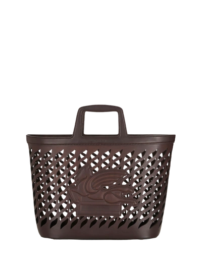Shop Etro Medium Coffa Bag In Dark Brown