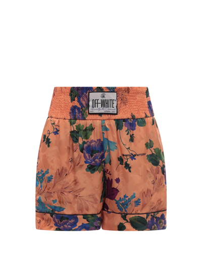 Shop Off-white Shorts In Peach Orange